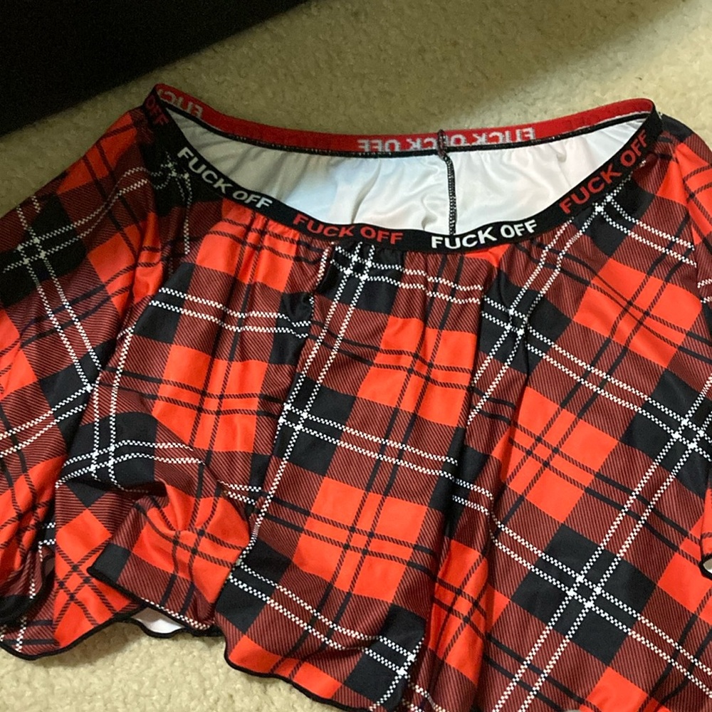 F Off mini skirt.